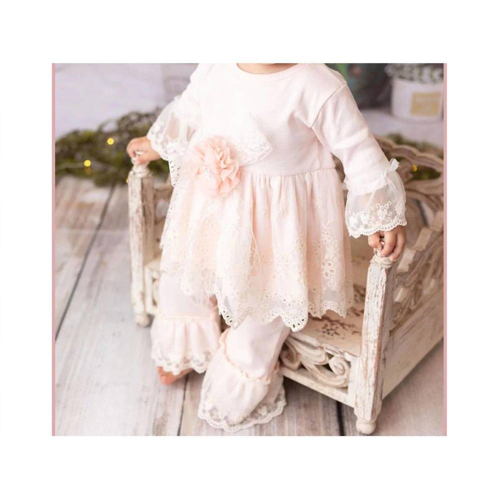 NEW HAUTE BABY baby girls and toddlers sweet angel 2 pc set in peach